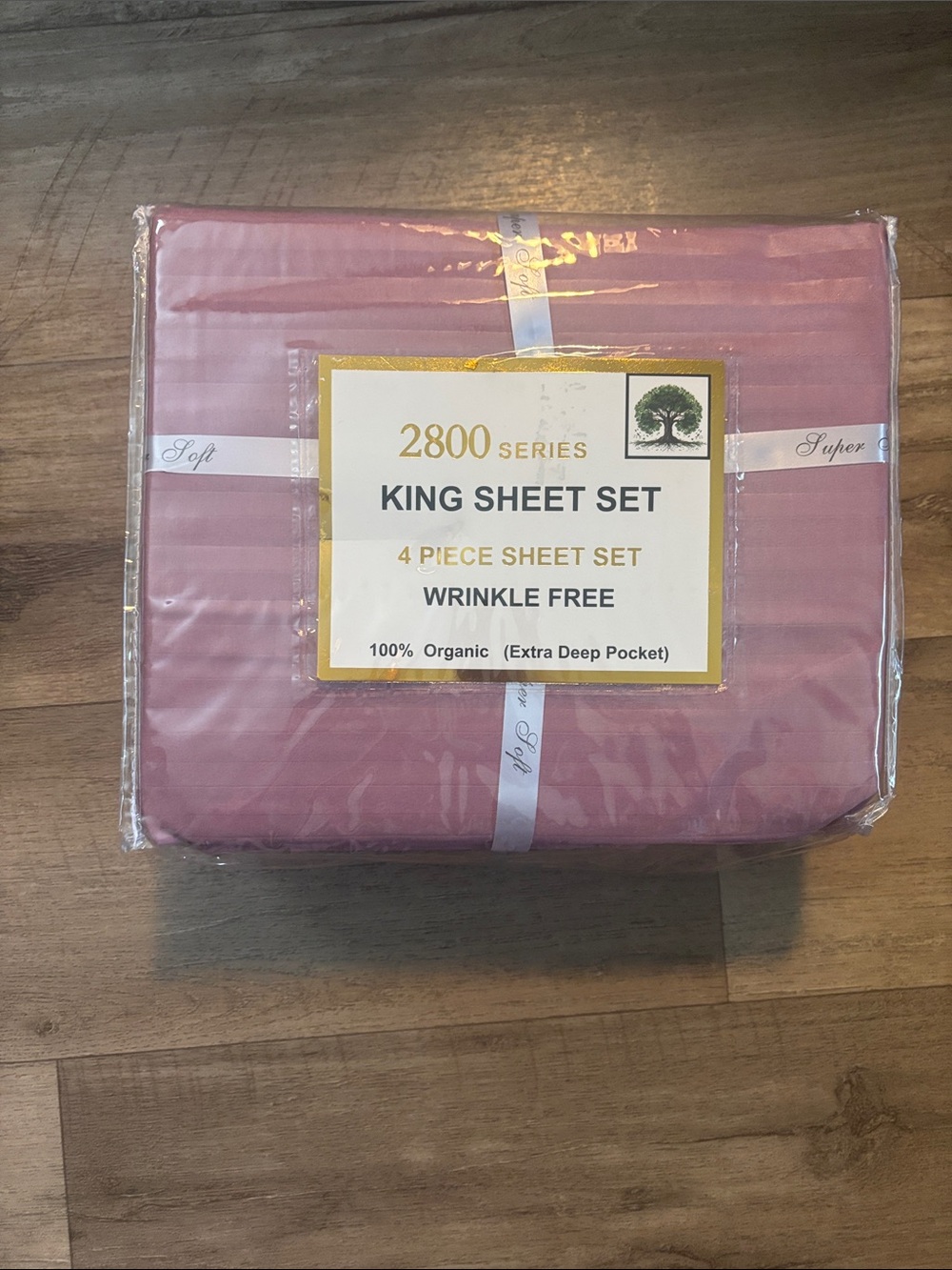 King Sheet Set 2800 Series - Rose Pink (4-Piece)
